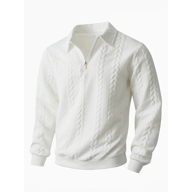 🧥 Moški Pleteni Pulover S Pol Zadrgo – Eleganca In Udobje Za Vsak Priložnost! ✨