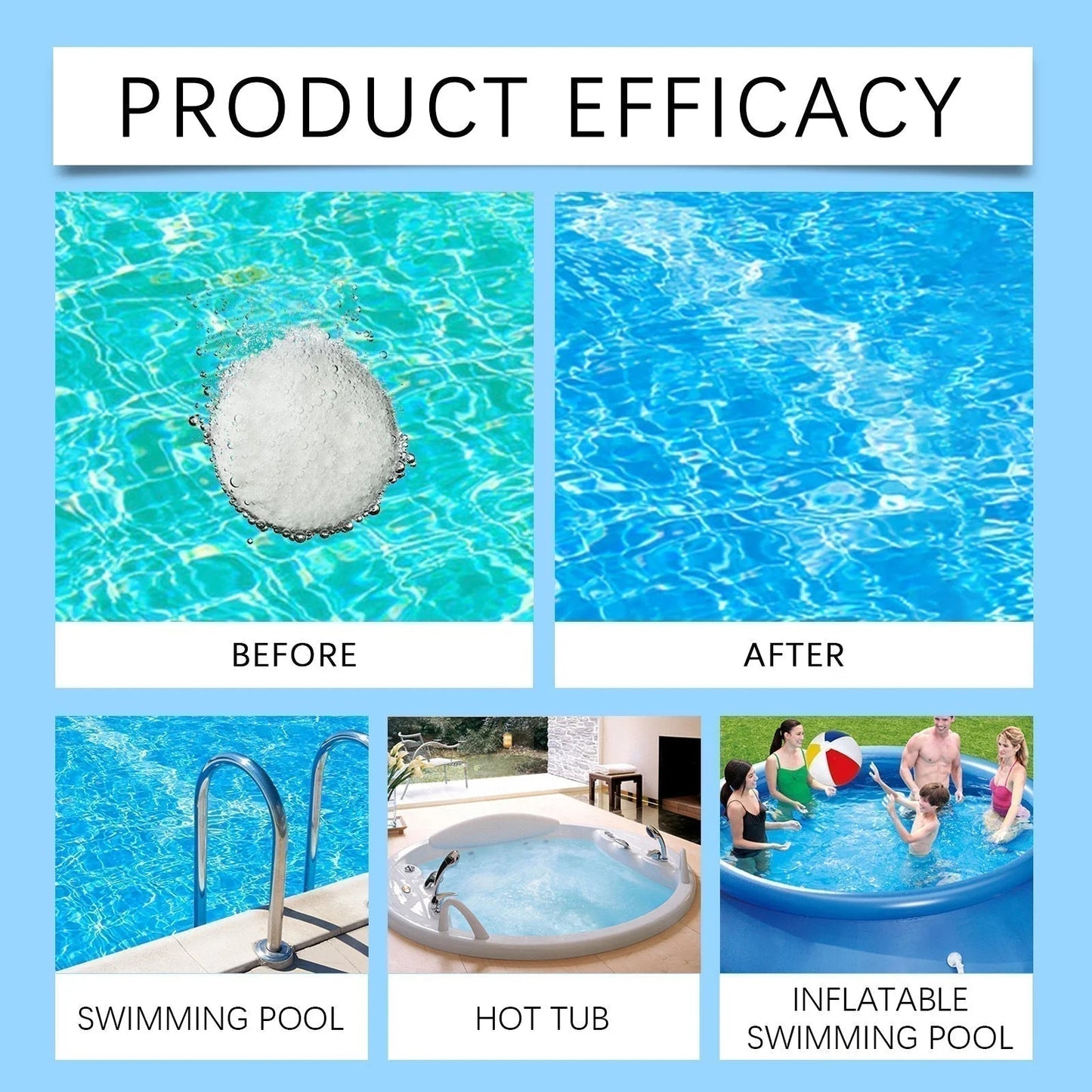 🏊‍♂️ Tablete za čiščenje bazena za kristalno čisto vodo – kapnite, raztopite, potopite se! 🌊✨