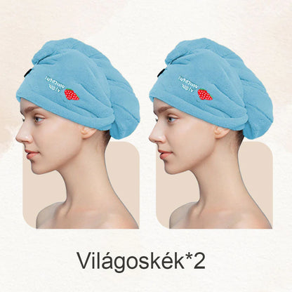 Hitro sušeča brisača za lase s turbanom