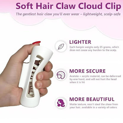 【🎁Drugi kos brezplačen】silikonskih sponk za lase z občutkom morskega psa v oblaku, nedrseče