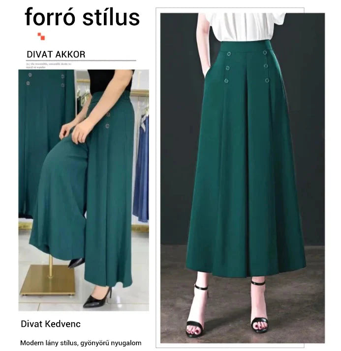 👖 Udobne široke hlače z naborki – Brez likanja, vedno elegantne!  🌿