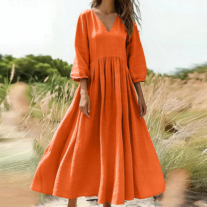 👗 Maxi obleka z V-izrezom – eleganca in udobje! ✨