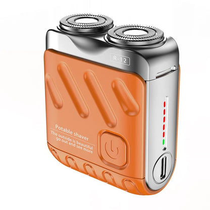 🥰2025 Nov dizajn 50% popusta Prenosni rotacijski električni brivnik z dvema obročema