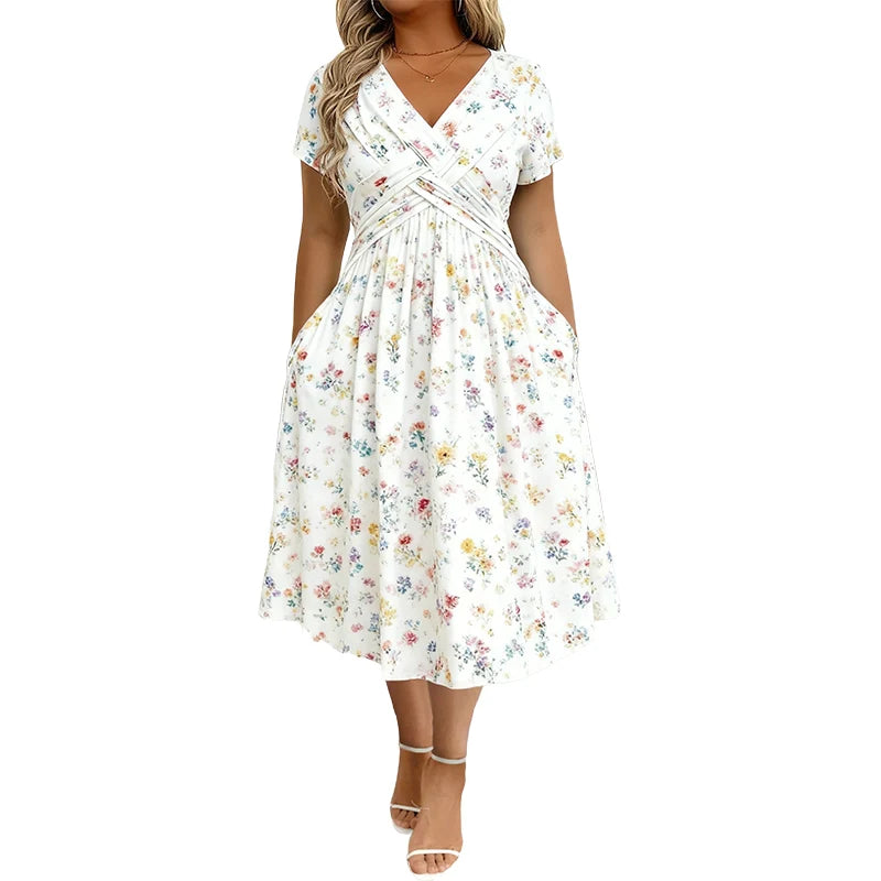 👗 Ženske obleke s cvetličnim potiskom in zavitnim pasom! ✨