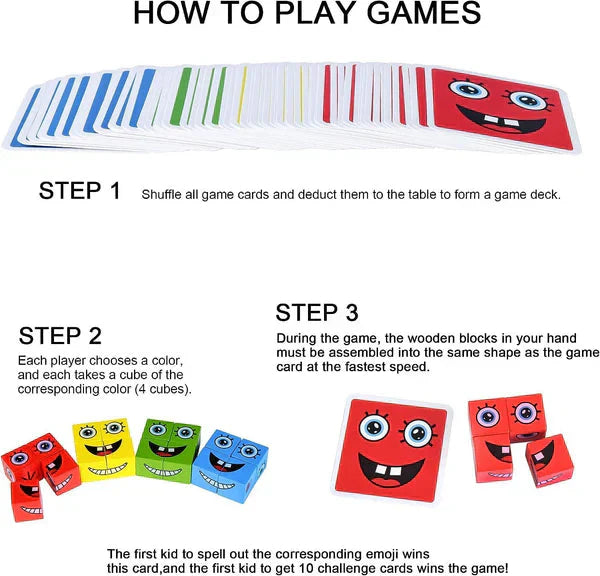 【🧩 Vadite svoje praktične sposobnosti in logično razmišljanje!】5D sestavljanka Izobraževalna igra Faces Changing Family