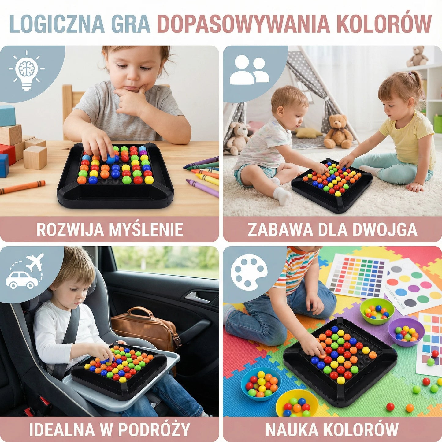 🎲✨Logična igra z ujemanjem barv - interaktivna sestavljanka z žogo za otroke in odrasle🧠