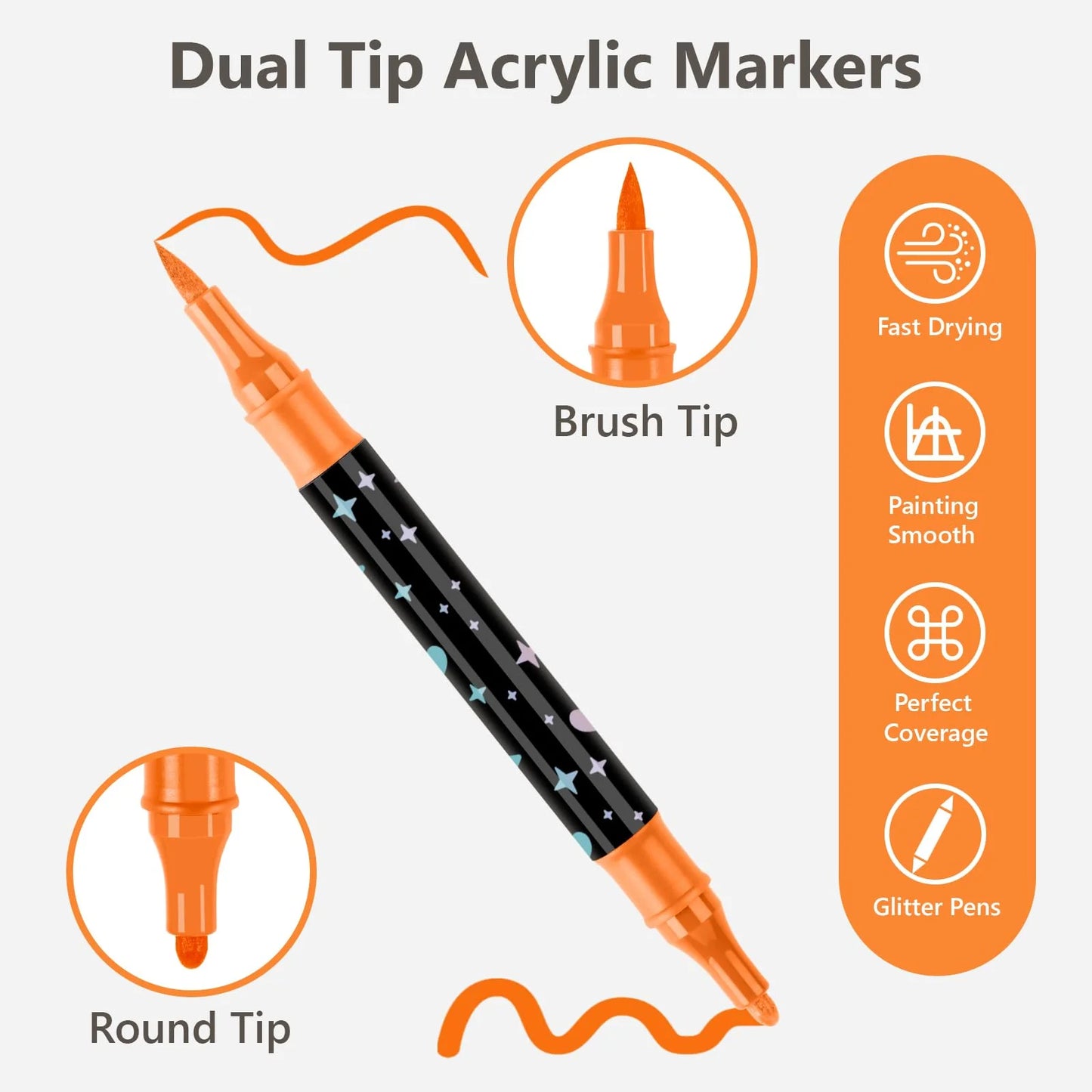 ✨ Bleščeči označevalniki z dvojno konico – brez razmazovanja! 🔥