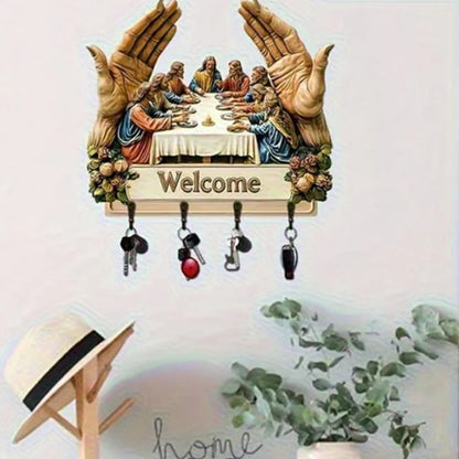 【⏰Časovno omejena polovična cena】Stenski dekorativni leseni obešalnik za ključe
