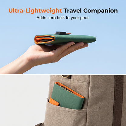 ☀️🧳 Összecsukható hordozható napelem USB-töltéssel – Túra és kemping kellék! ✨