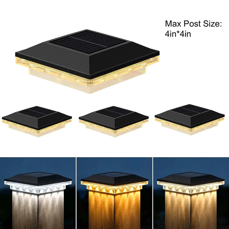 🌟✨ Napelemes oszlopfedél lámpa szett – elegáns kerti világítás!