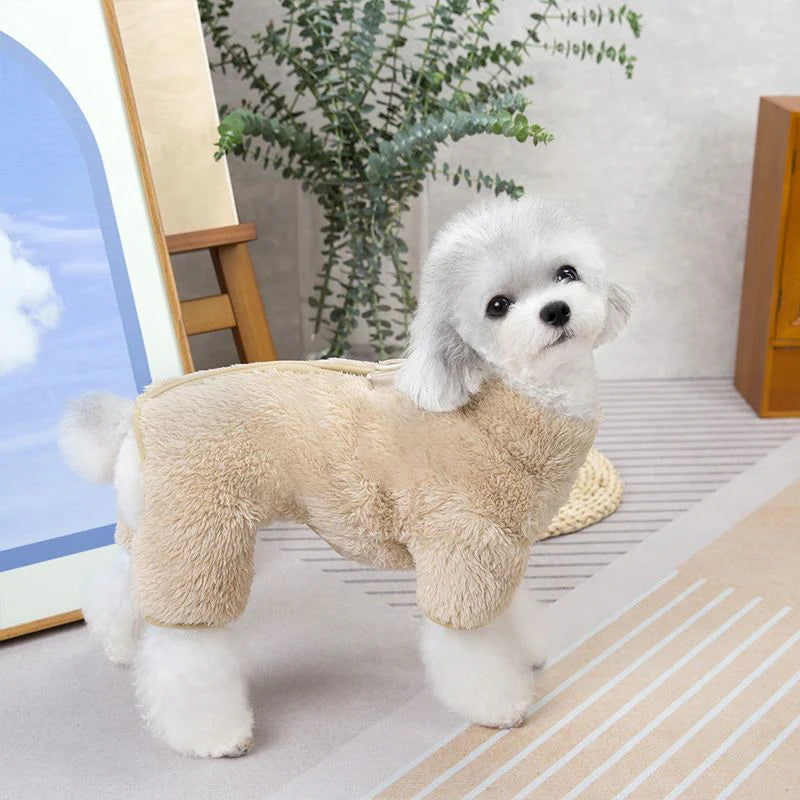 🐶🐶Zimski pasji plašč z zadrgo na hrbtu