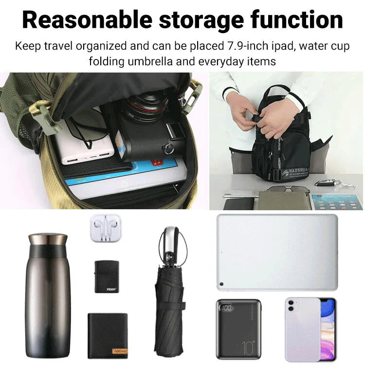 【💪🏻Najboljši pomočnik, ko greste ven】Nastavljiva torba za čez prsi iz blaga Oxford