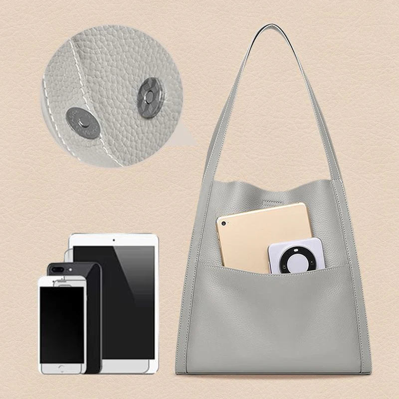 【👜 Enobarvna vrhunska torba za čez ramo - Klasična in elegantna oblika, dovolj vsestranska, da se poda k vsaki vsakodnevni obleki!】Preprosta enobarvna vrhunska torbica