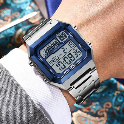 ⌚ Digitalna kvadratna unisex ura z osvetlitvijo – Jasno ponoči & odporna vsak dan! ✨
