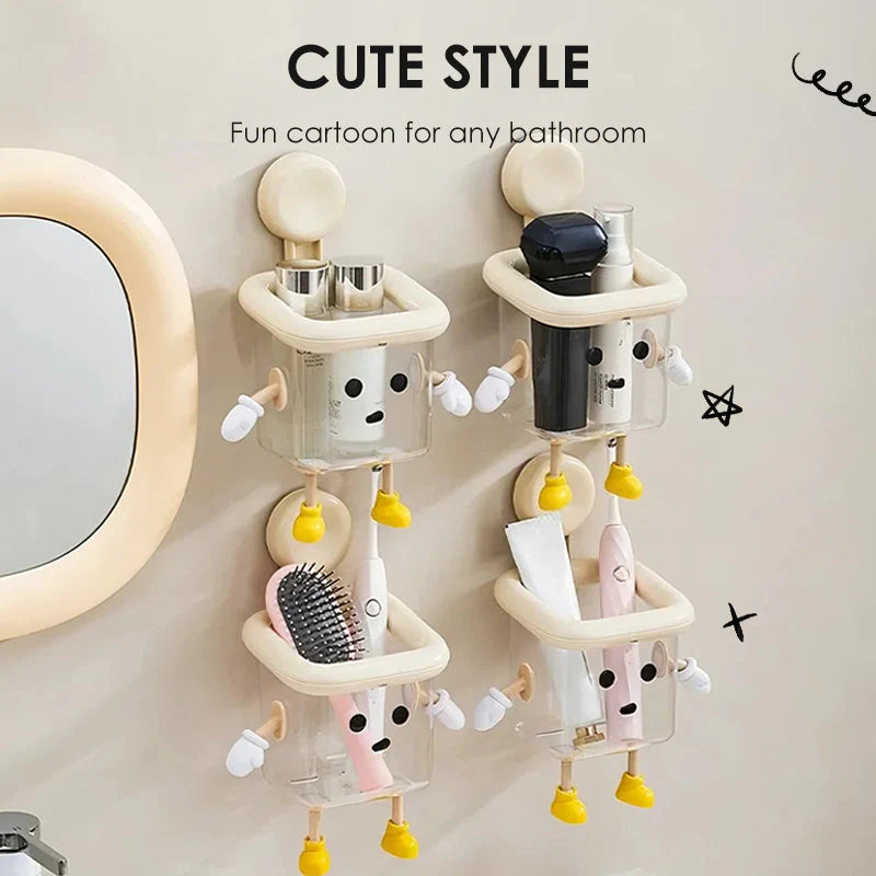 【🎁Več ko kupite, več popustov dobite】Škatla za shranjevanje v kopalnici s priseskom