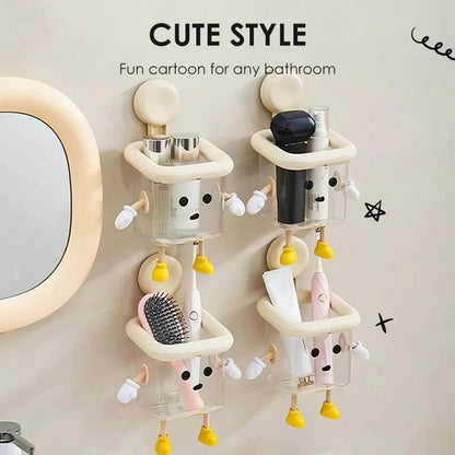 【🎁Več ko kupite, več popustov dobite】Škatla za shranjevanje v kopalnici s priseskom