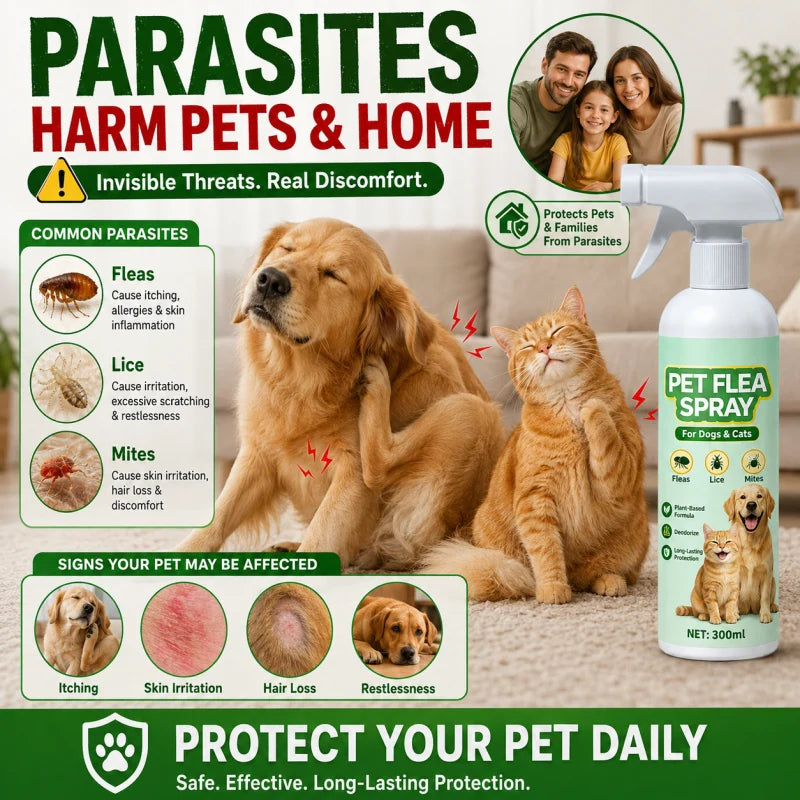 🐾 Rastlinski sprej proti bolham za hišne živali!