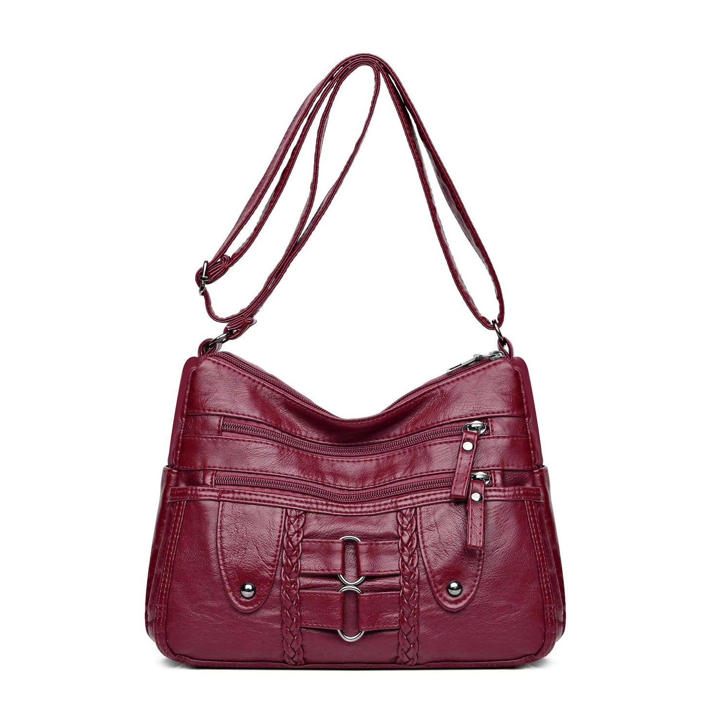 Dámska taška z mäkkého koženého materiálu 2026, nová, jednoduchá a štýlová, univerzálna taška s veľkým objemom, na rameno a cez rameno