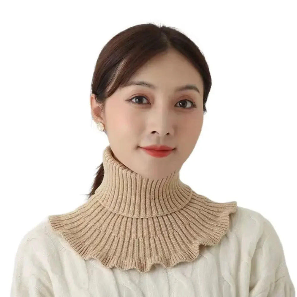 ❄️Pleteni snemljivi grelnik za ovratnik – mehak, raztegljiv in enostaven za nošenje zimski ovratnik