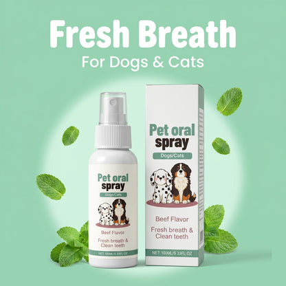 🐱 Kíméletes szájápoló spray kutyáknak és macskáknak – friss lehelet fogmosás nélkül! 🦷