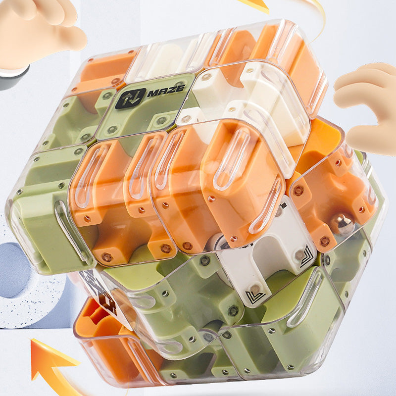 【✍🏻 ki spodbuja koncentracijo in prostorsko zaznavanje】Zabavna 3D kockasta sestavljanka labirint