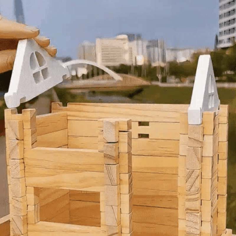 【🧱 👶🏻Pri vzgoji otrok potrebujete le tole: spodbujajte ustvarjalnost in krepite prostorsko zavest!】Izobraževalni leseni gradniki