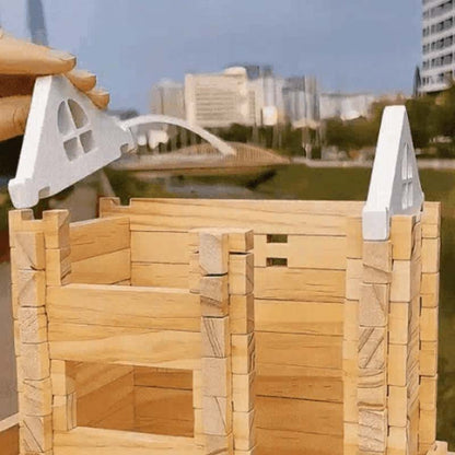 【🧱 👶🏻Pri vzgoji otrok potrebujete le tole: spodbujajte ustvarjalnost in krepite prostorsko zavest!】Izobraževalni leseni gradniki