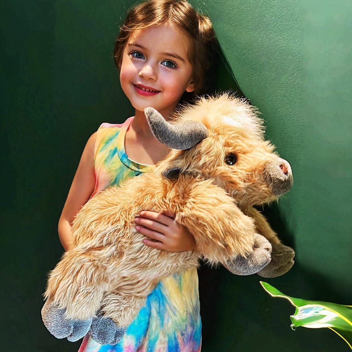 Sladka, plišasta igrača v obliki gorske krave