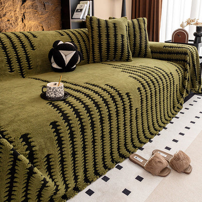 Mehka plišasta nedrseča prevleka za kavč🧣