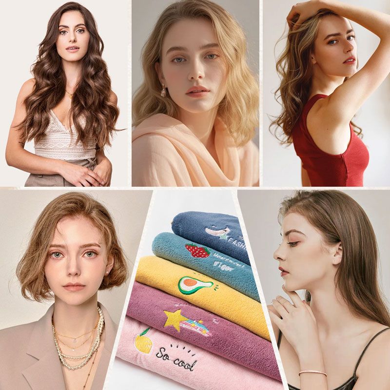 Hitro sušeča brisača za lase s turbanom